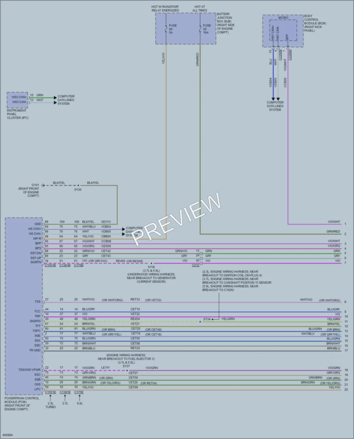 2015 Ford Mustang Transmission wiring diagram preview