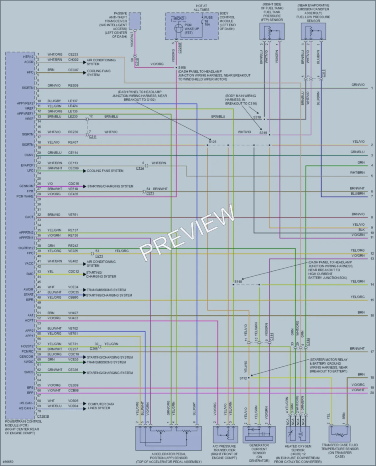 2015 Ford Taurus Engine Performance wiring diagram preview