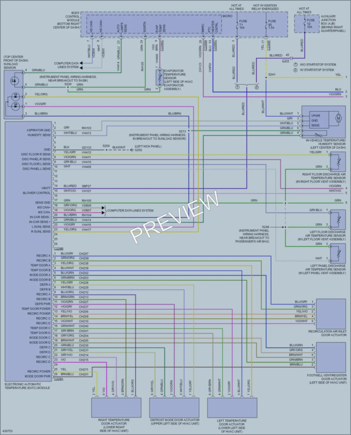 2015 Ford TransitConnect Air Conditioning wiring diagram preview