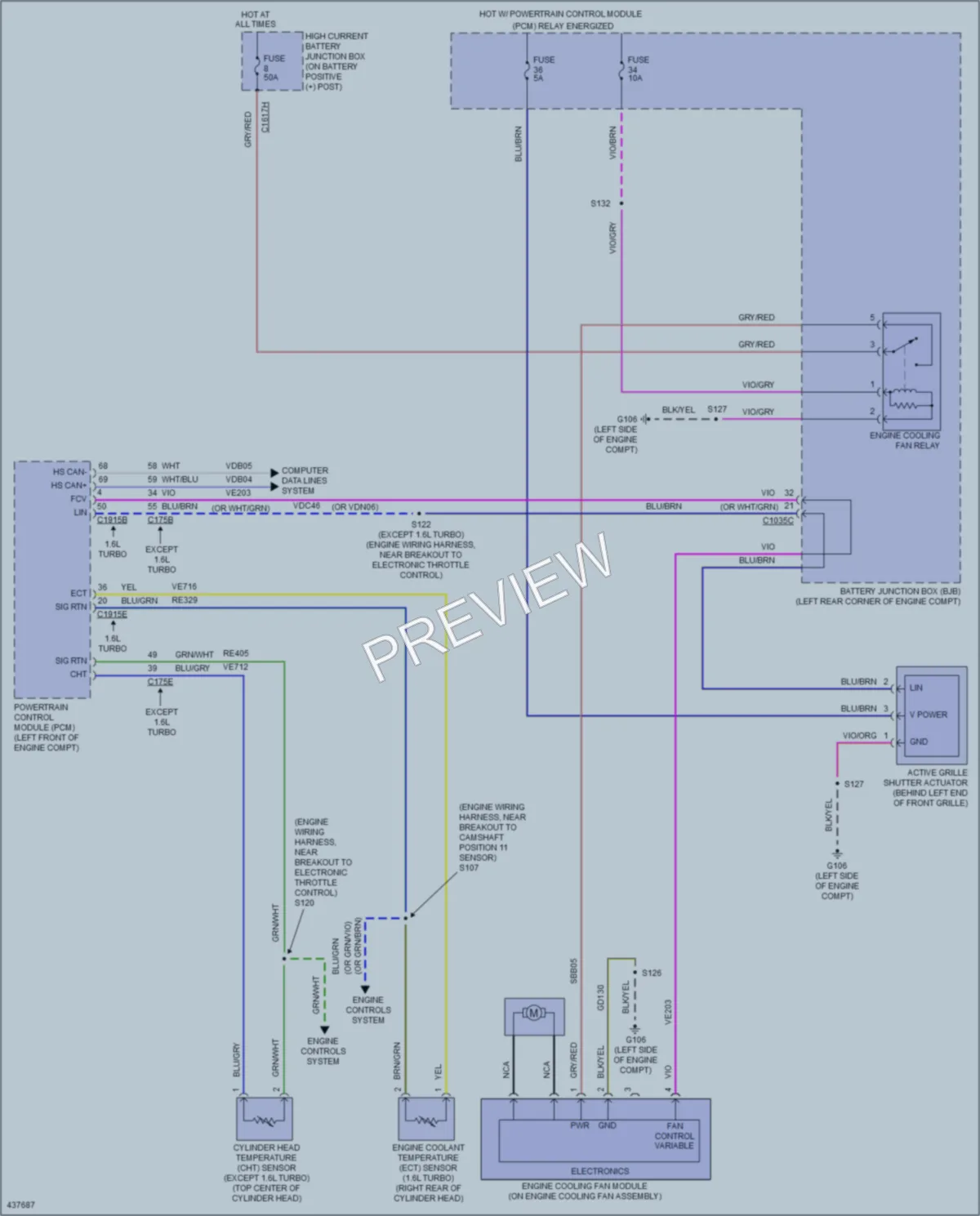 2015 Ford TransitConnect Cooling Fan wiring diagram preview