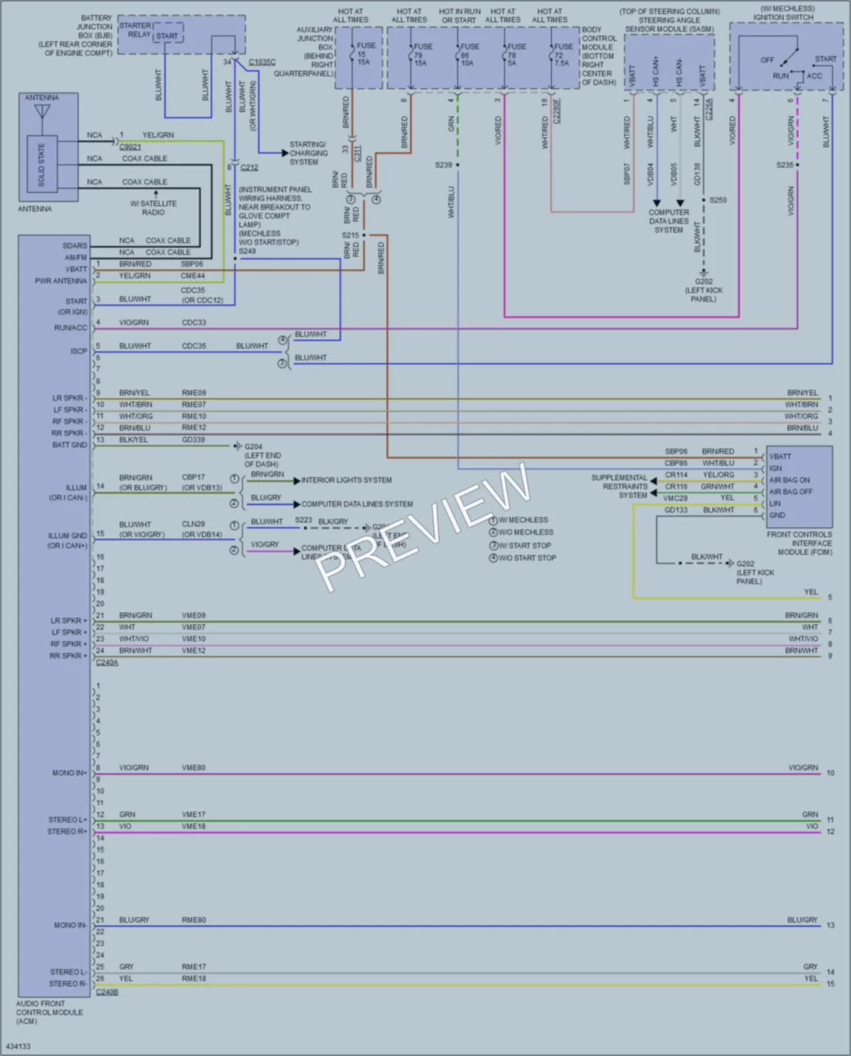 2015 Ford TransitConnect Radio wiring diagram preview