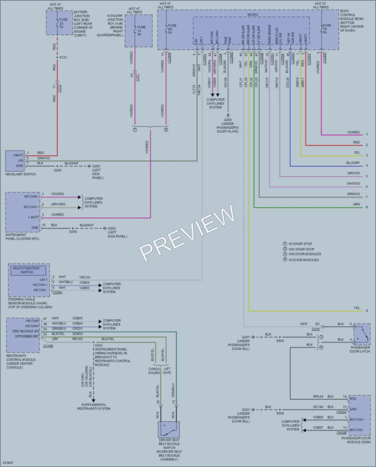 2015 Ford TransitConnect Warning Systems wiring diagram preview
