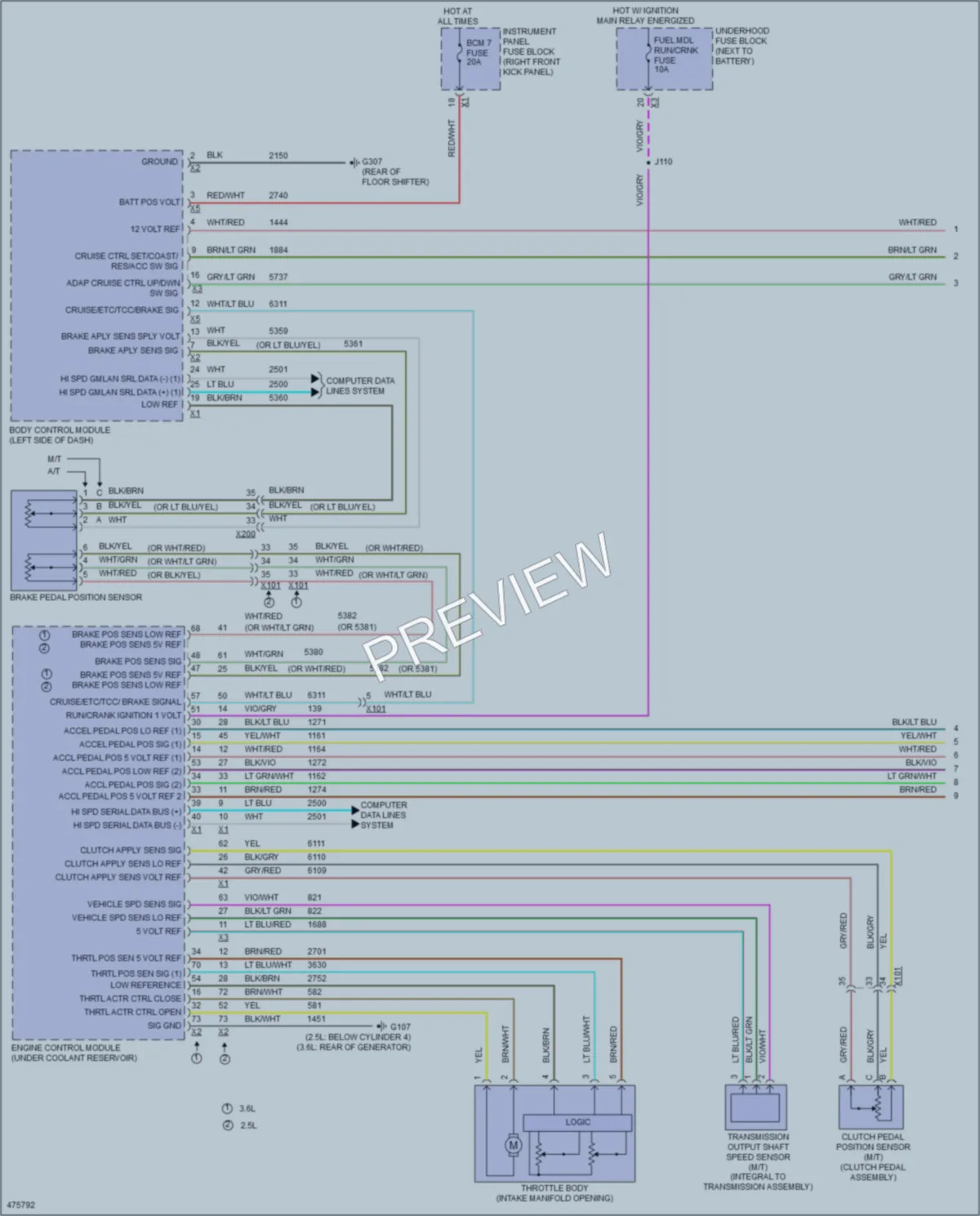 2015 GMC Canyon Cruise Control wiring diagram preview