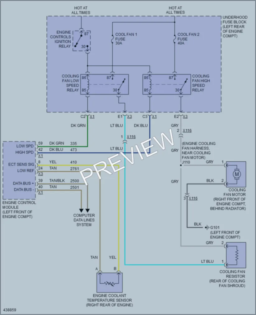 2015 GMC Terrain Cooling Fan wiring diagram preview