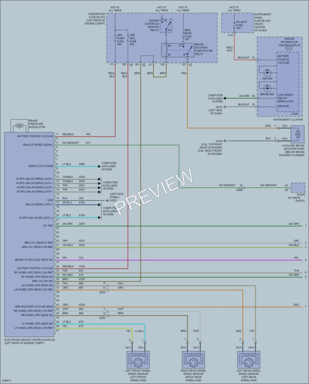 2015 GMC TerrainDenali Anti Lock Brakes wiring diagram preview