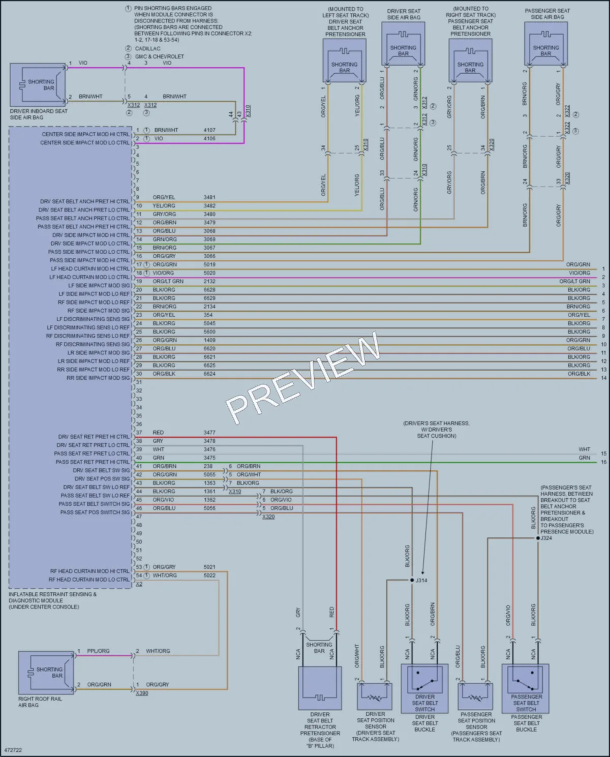 2015 GMC Yukon Supplemental Restraints wiring diagram preview