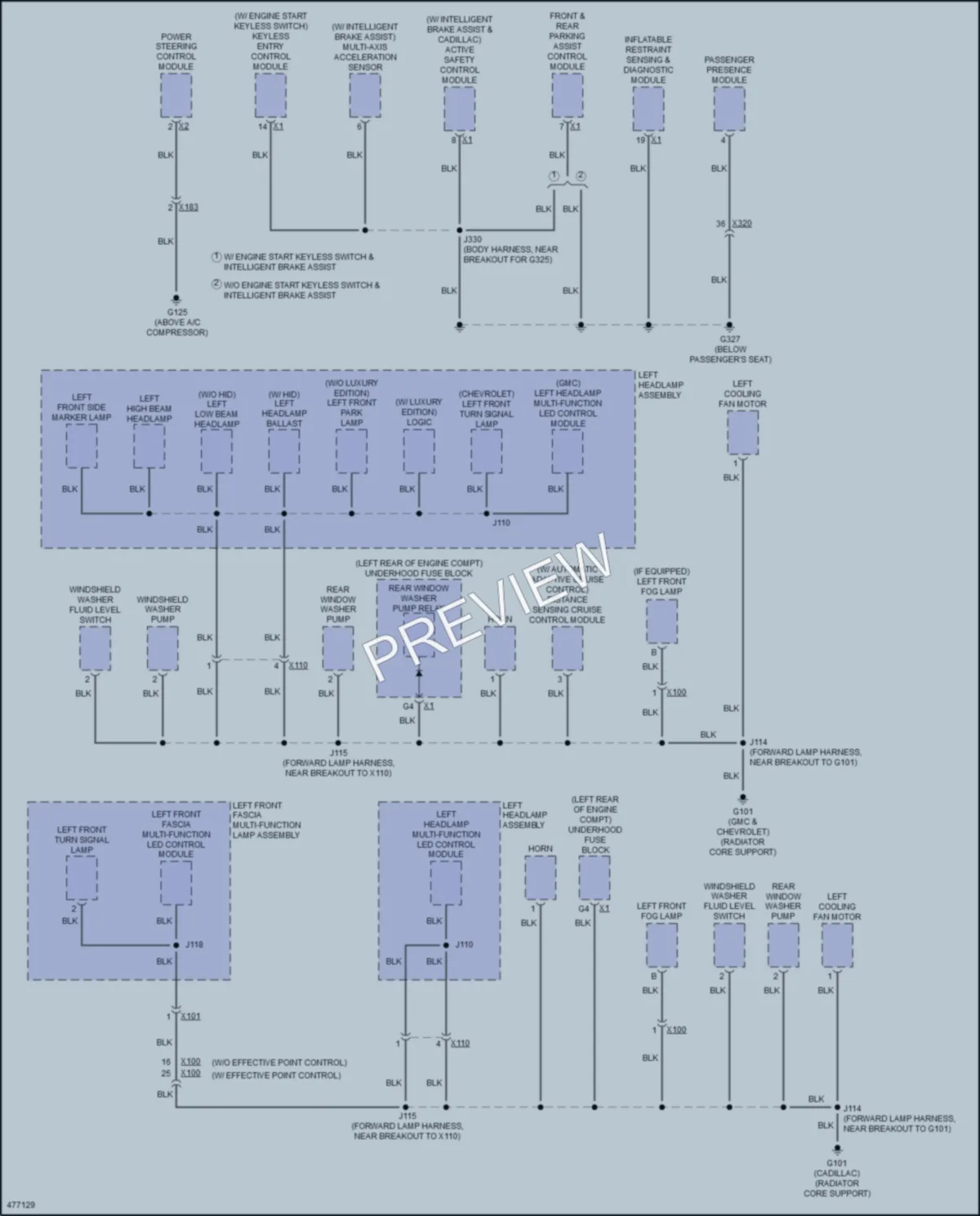 2015 GMC YukonDenali Ground Distribution wiring diagram preview