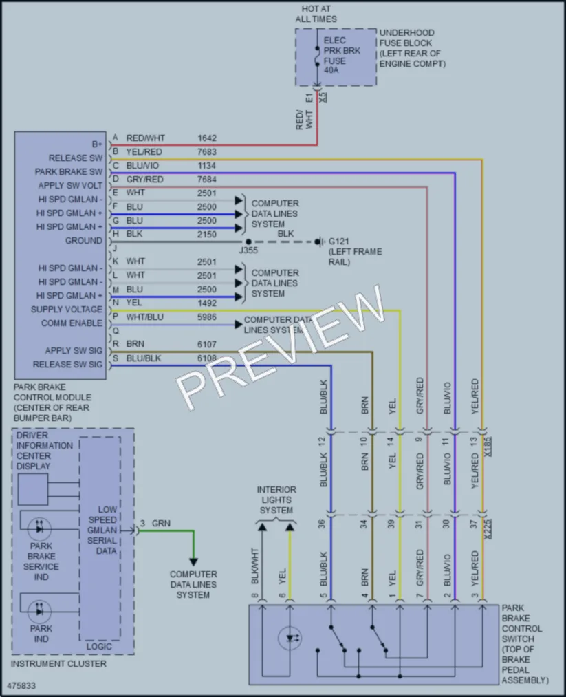 2015 GMC YukonXL Shift Interlock wiring diagram preview