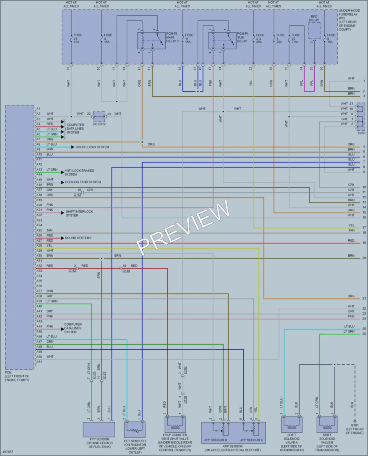 2015 Honda Accord Engine Performance wiring diagram preview