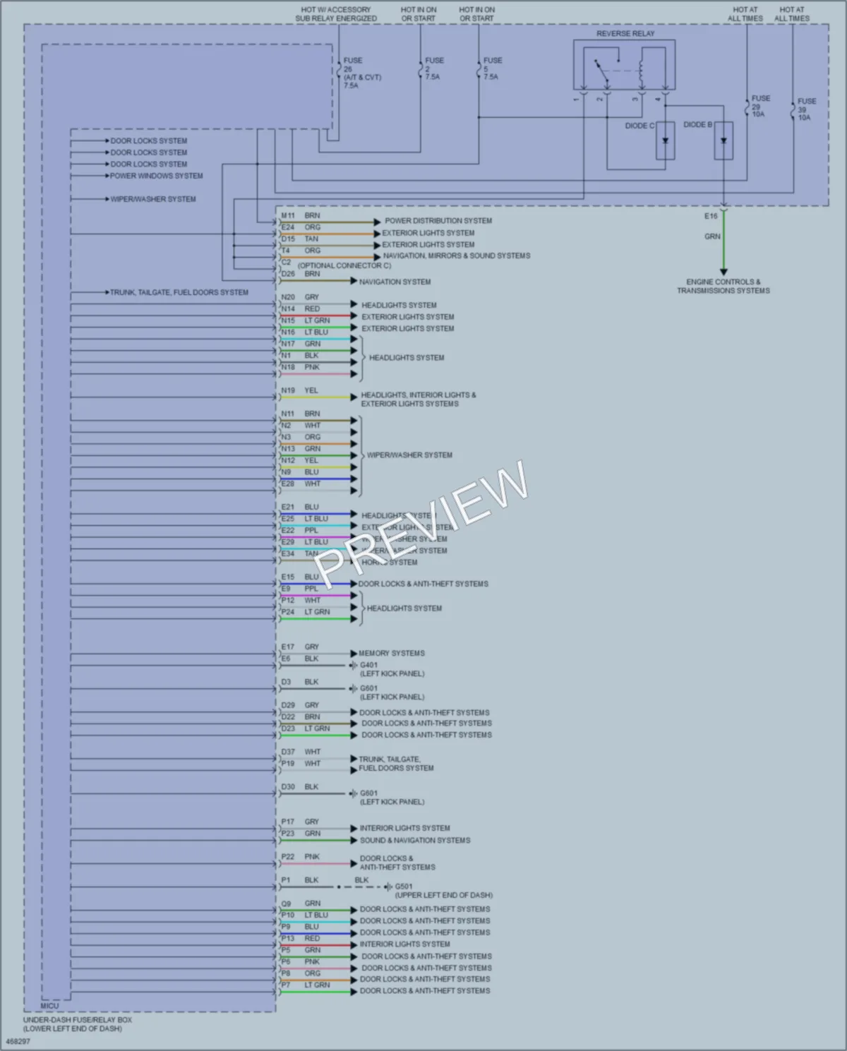 2015 Honda AccordHybrid Body Control Modules wiring diagram preview