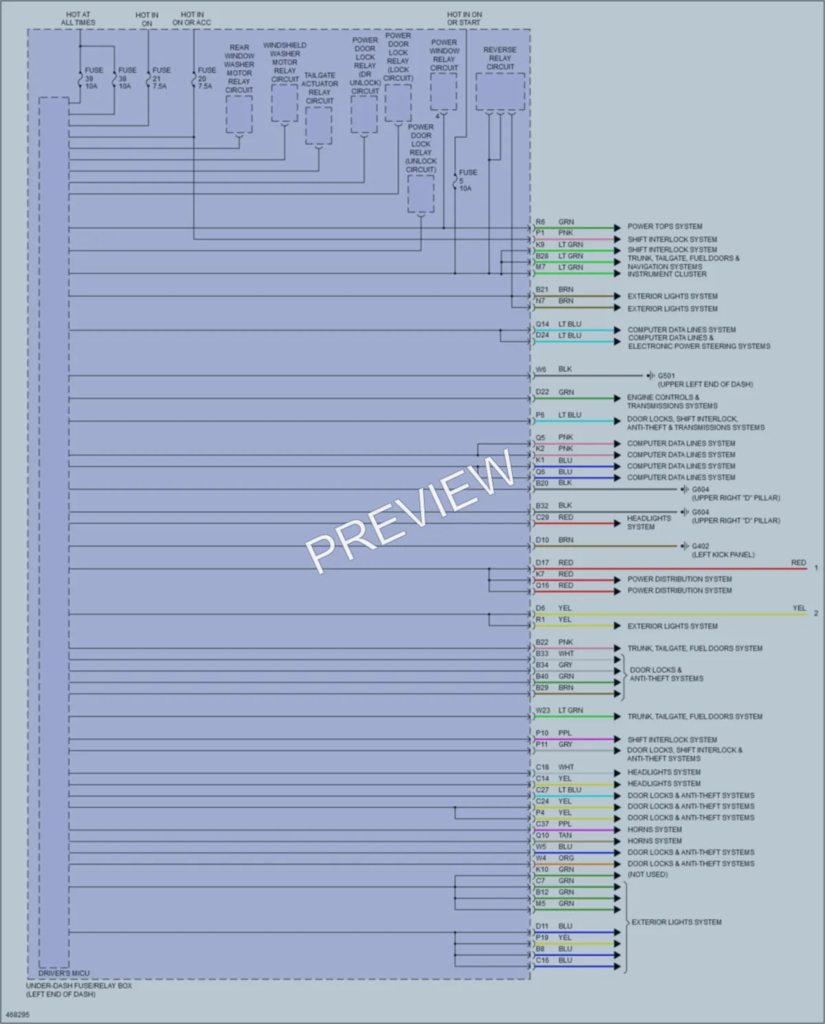 2015 Honda CRV Body Control Modules wiring diagram preview