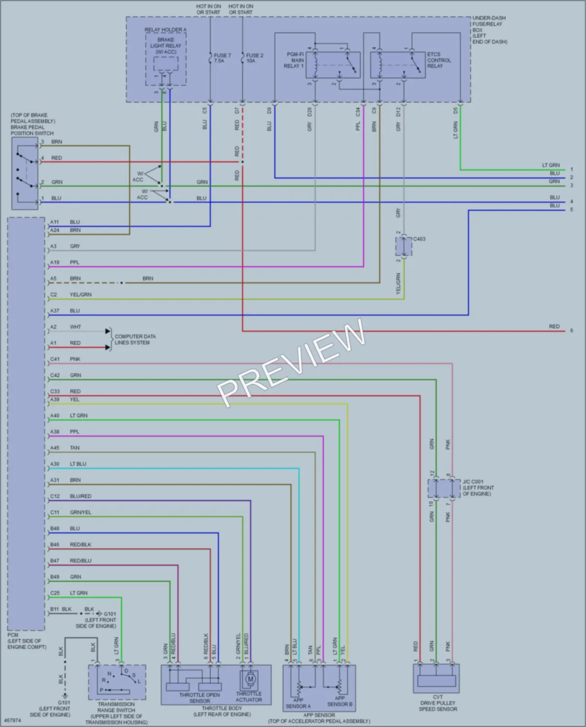 2015 Honda CRV Cruise Control wiring diagram preview