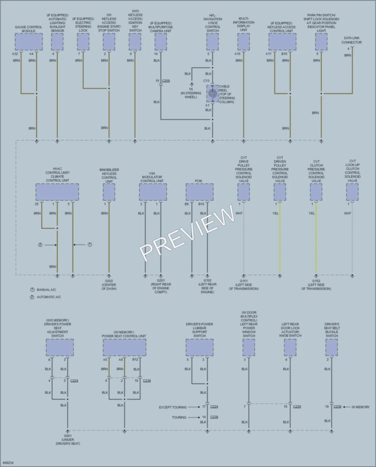 2015 Honda CRV Ground Distribution wiring diagram preview