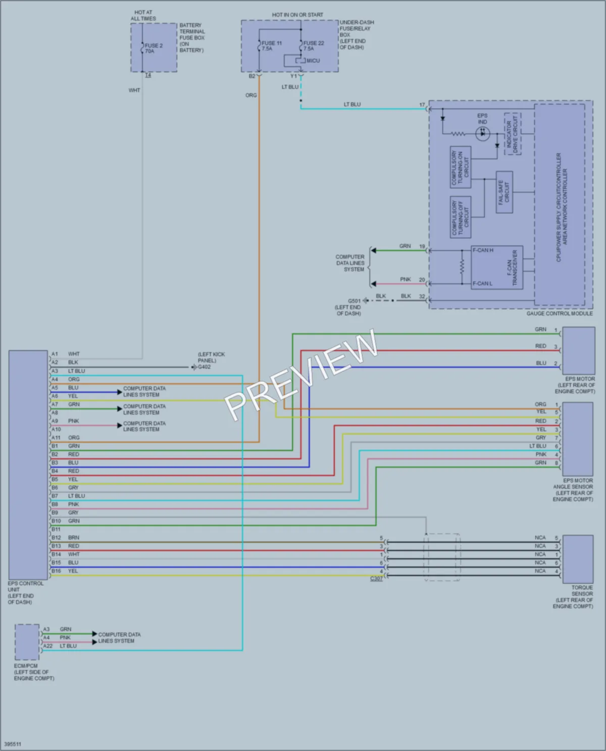 2015 Honda CRZ Electronic Power Steering wiring diagram preview