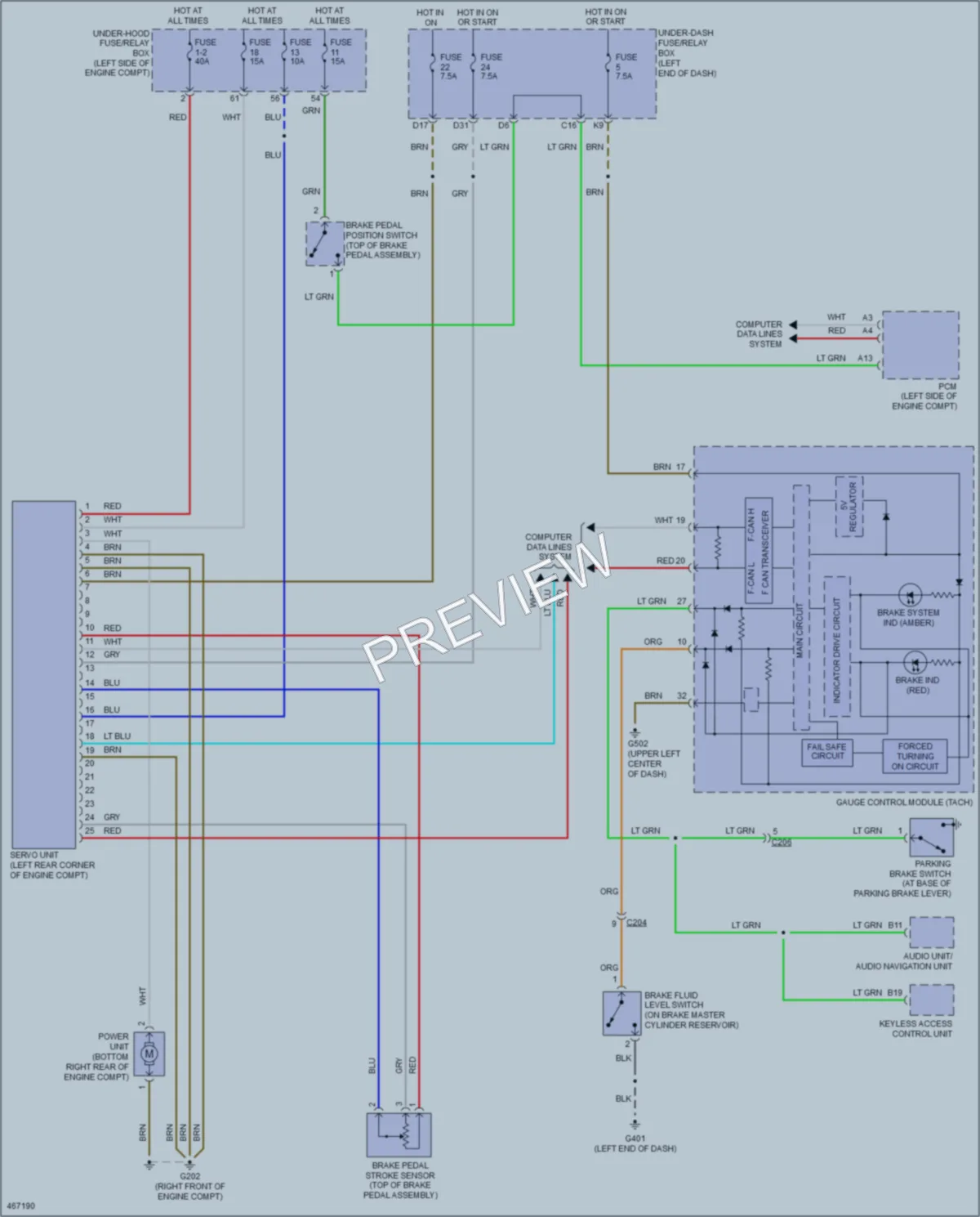 2015 Honda Civic Anti Lock Brakes wiring diagram preview