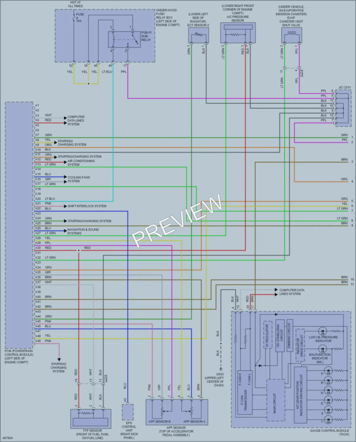 2015 Honda Civic Engine Performance wiring diagram preview