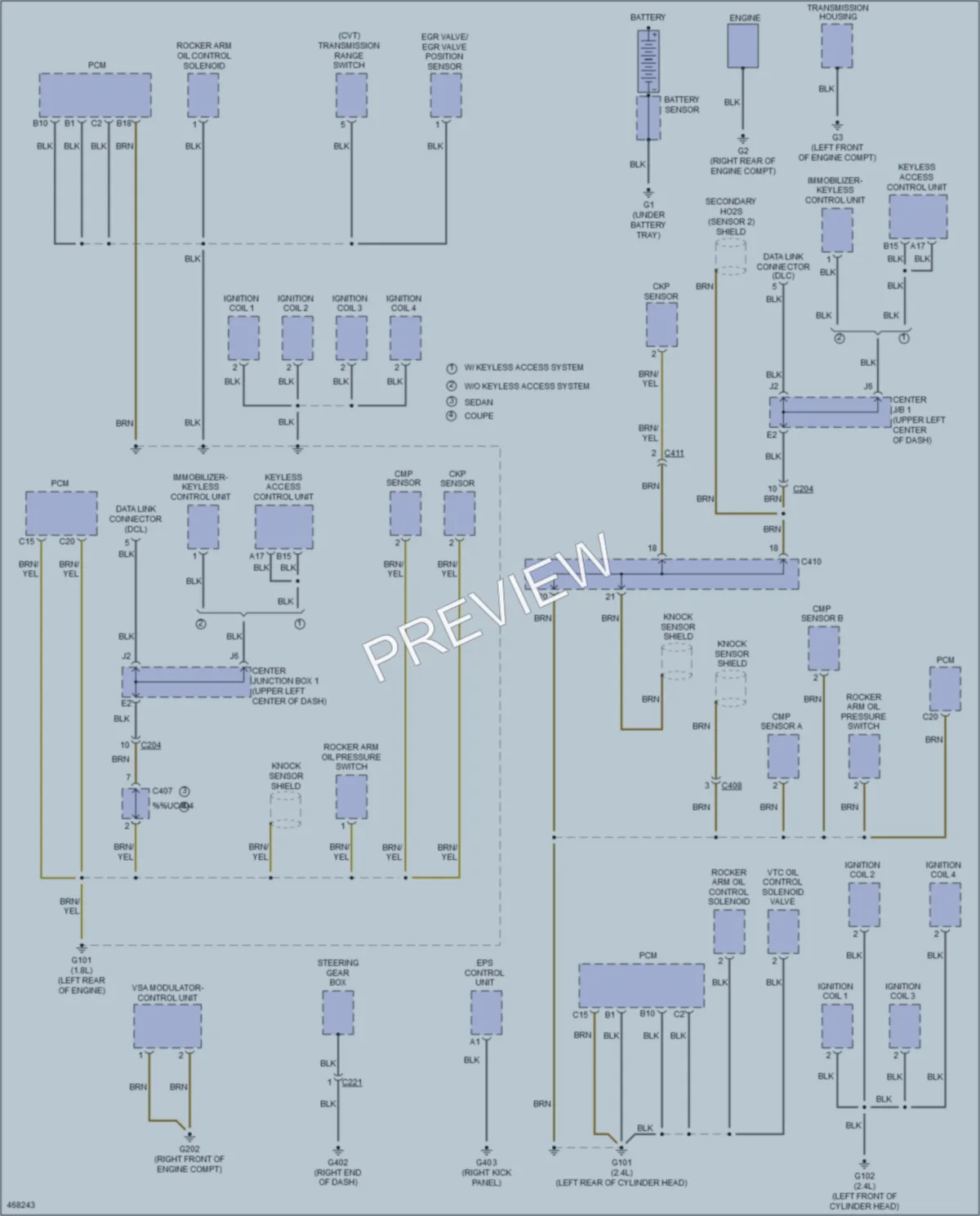 2015 Honda Civic Ground Distribution wiring diagram preview