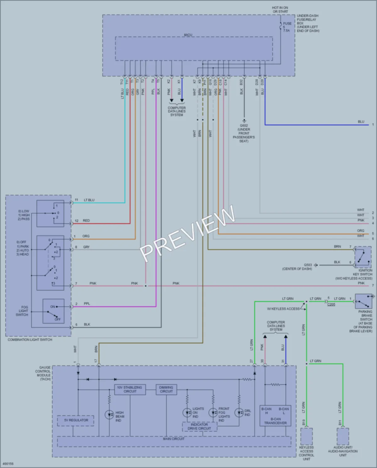 2015 Honda Civic Headlights wiring diagram preview