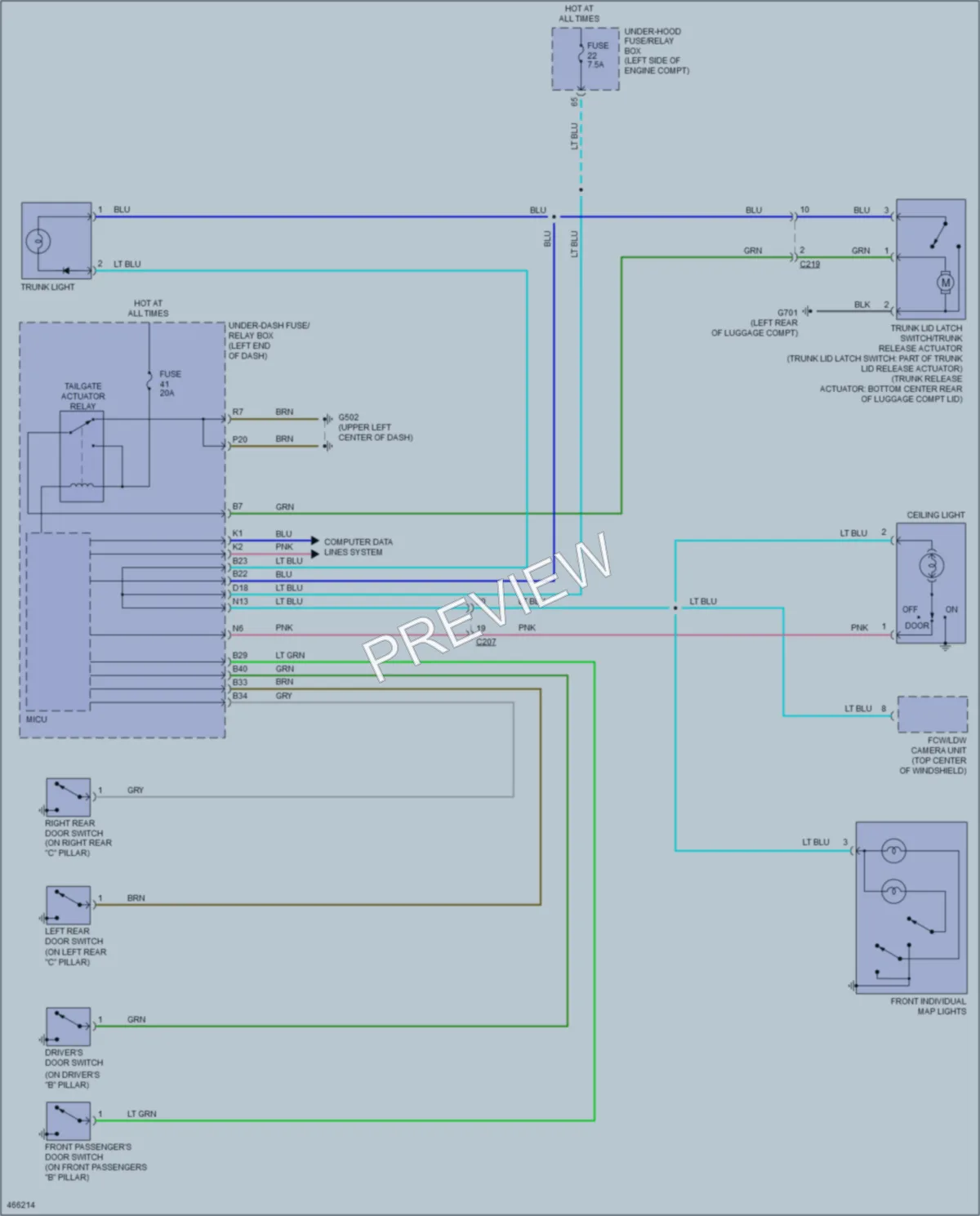 2015 Honda Civic Interior Lights wiring diagram preview