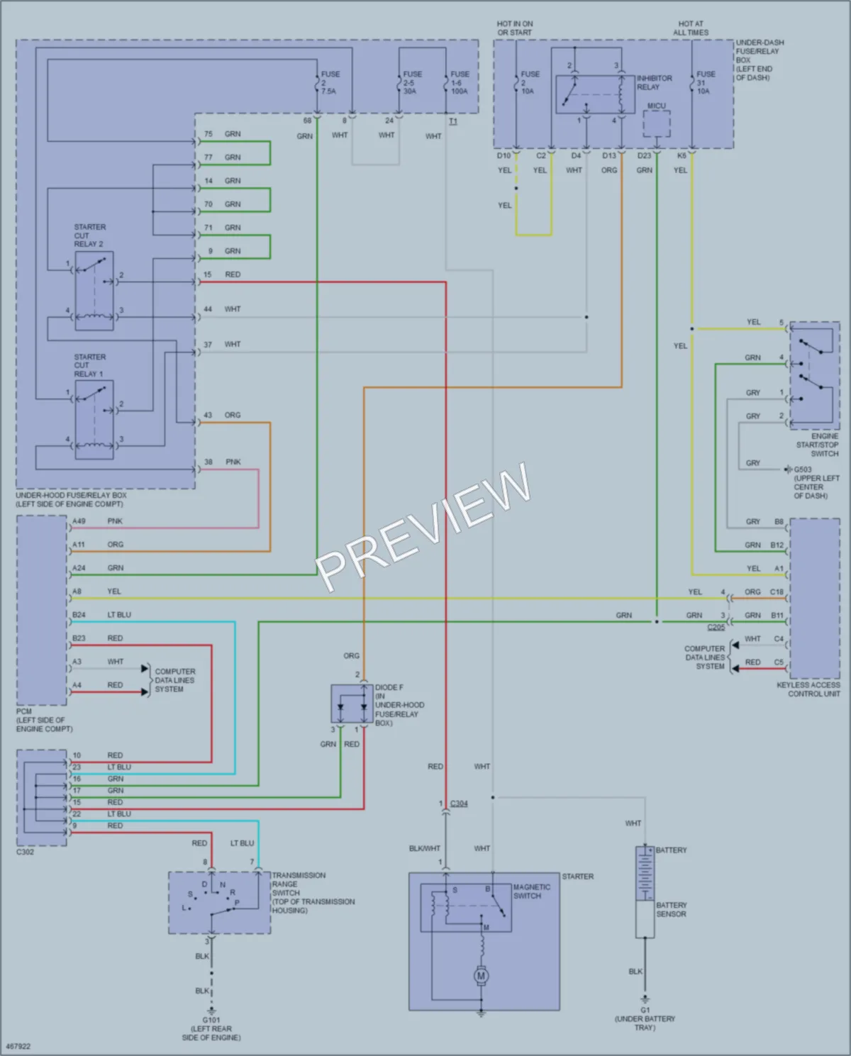 2015 Honda Civic Starting Charging wiring diagram preview