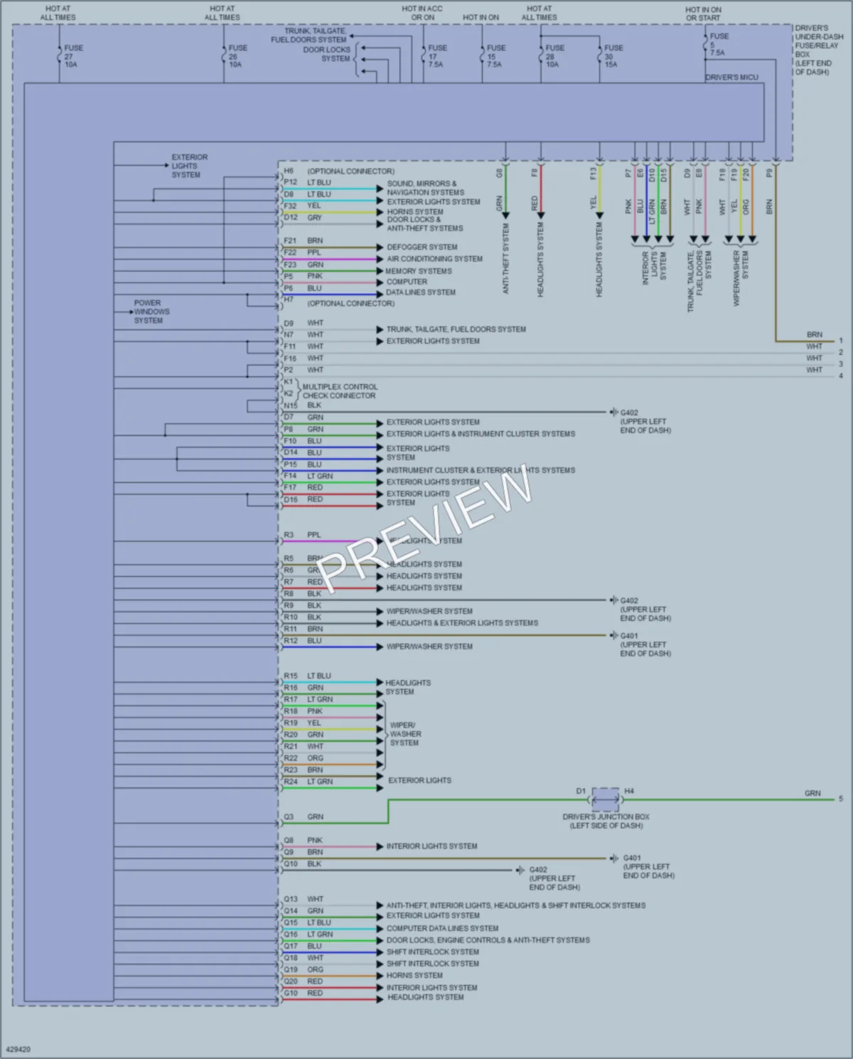 2015 Honda Crosstour Body Control Modules wiring diagram preview