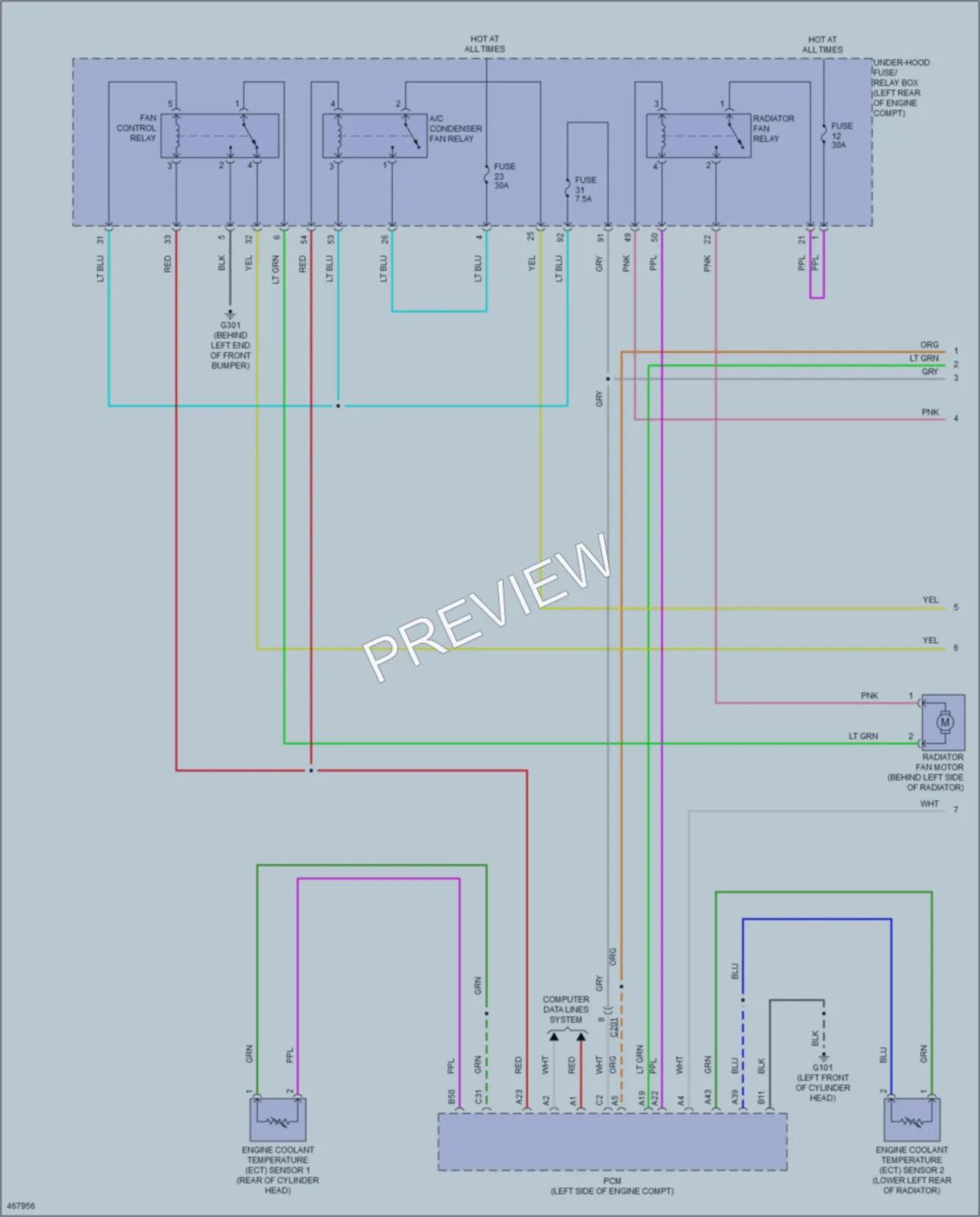 2015 Honda Fit Cooling Fan wiring diagram preview
