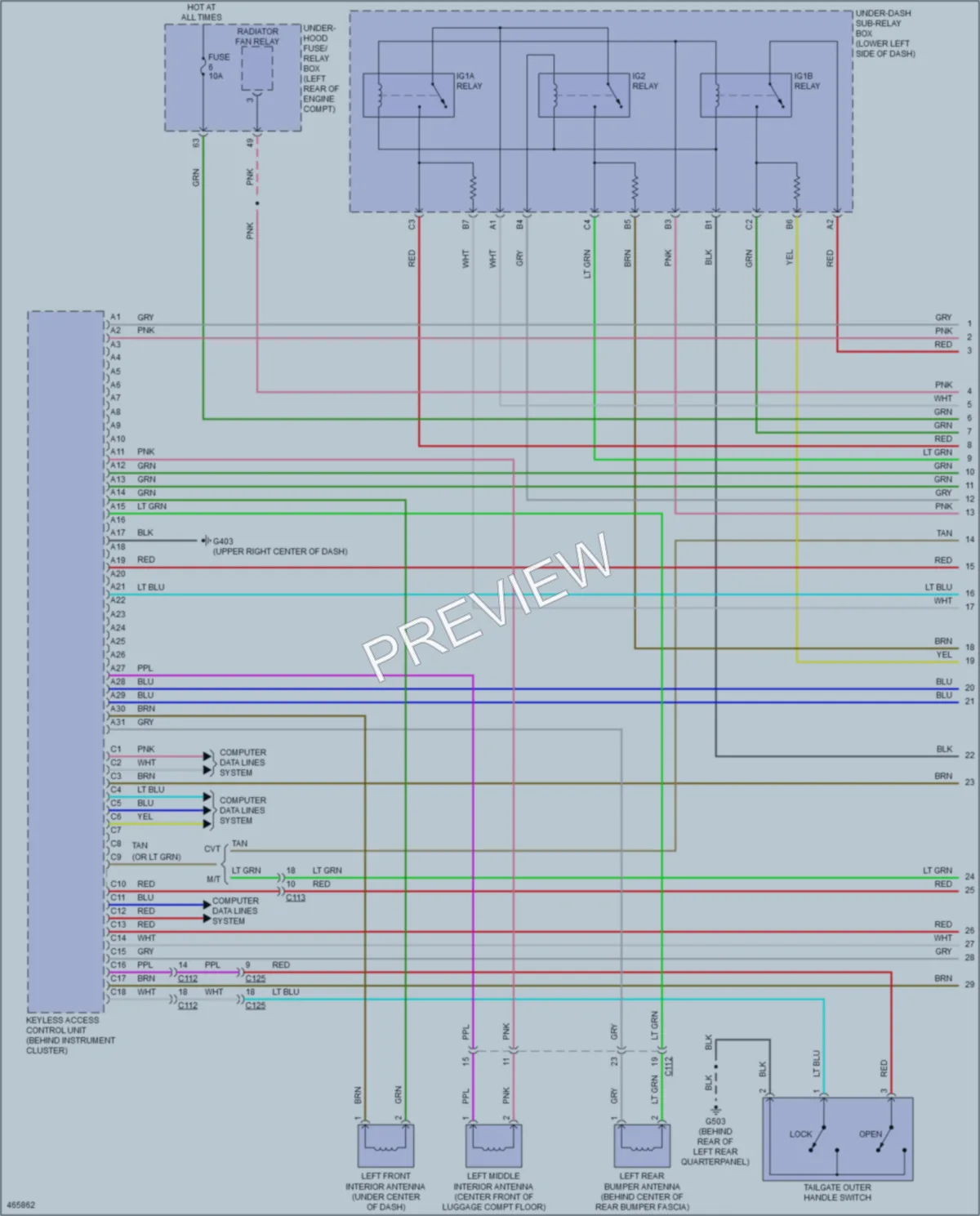2015 Honda Fit Power Door Locks wiring diagram preview