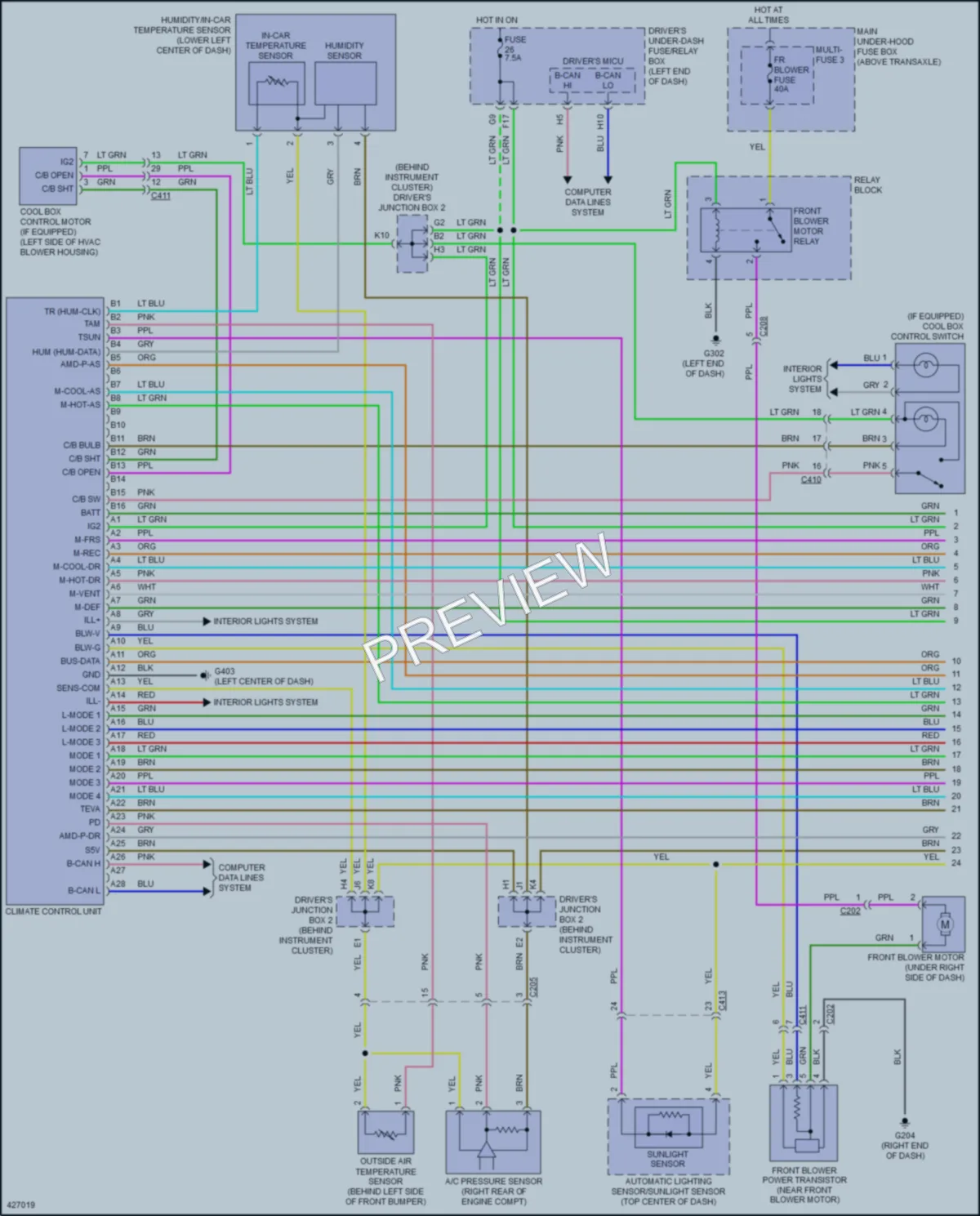 2015 Honda Odyssey Air Conditioning wiring diagram preview
