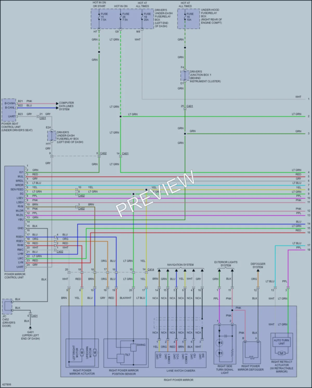2015 Honda Odyssey Memory Systems wiring diagram preview
