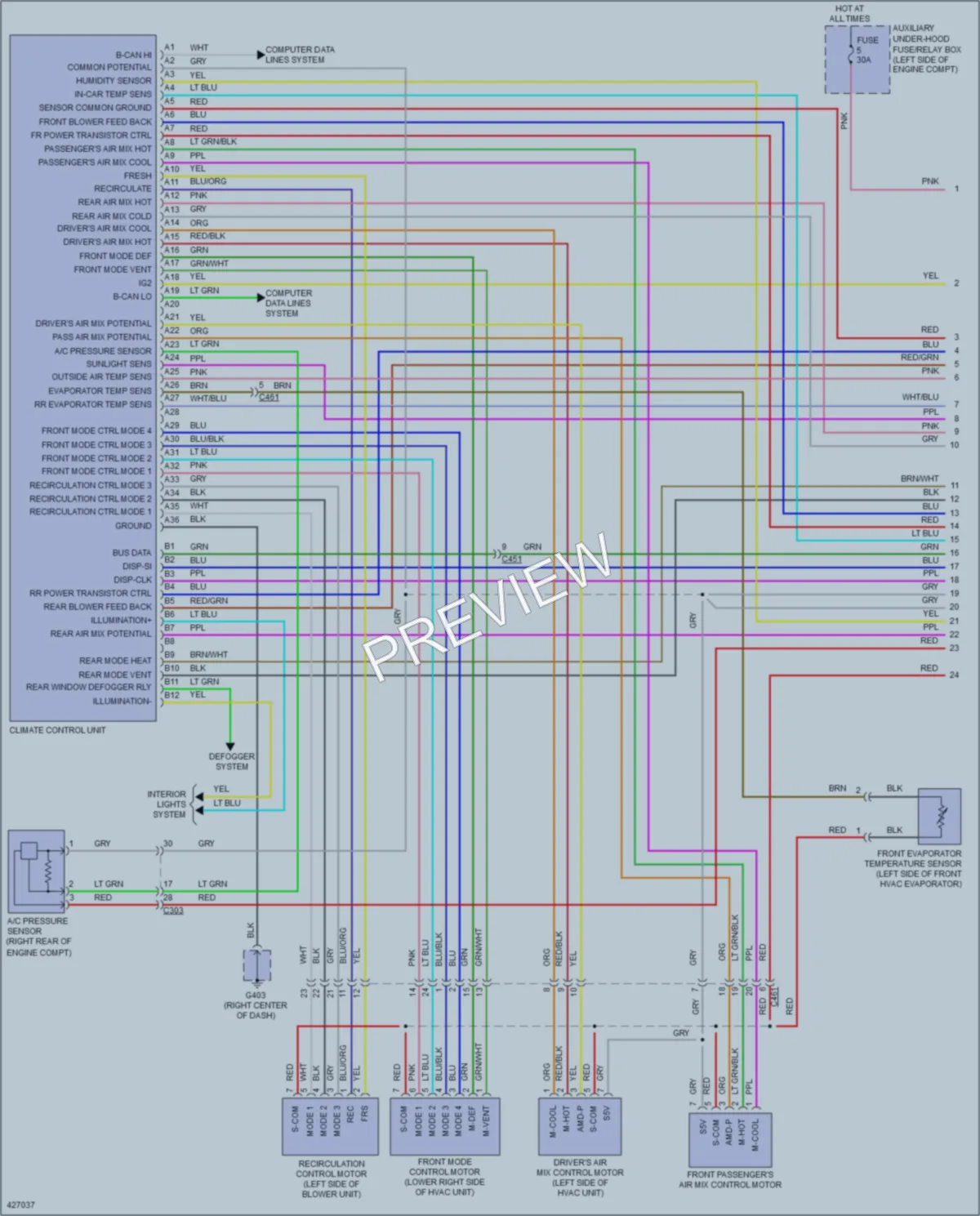 2015 Honda Pilot Air Conditioning wiring diagram preview