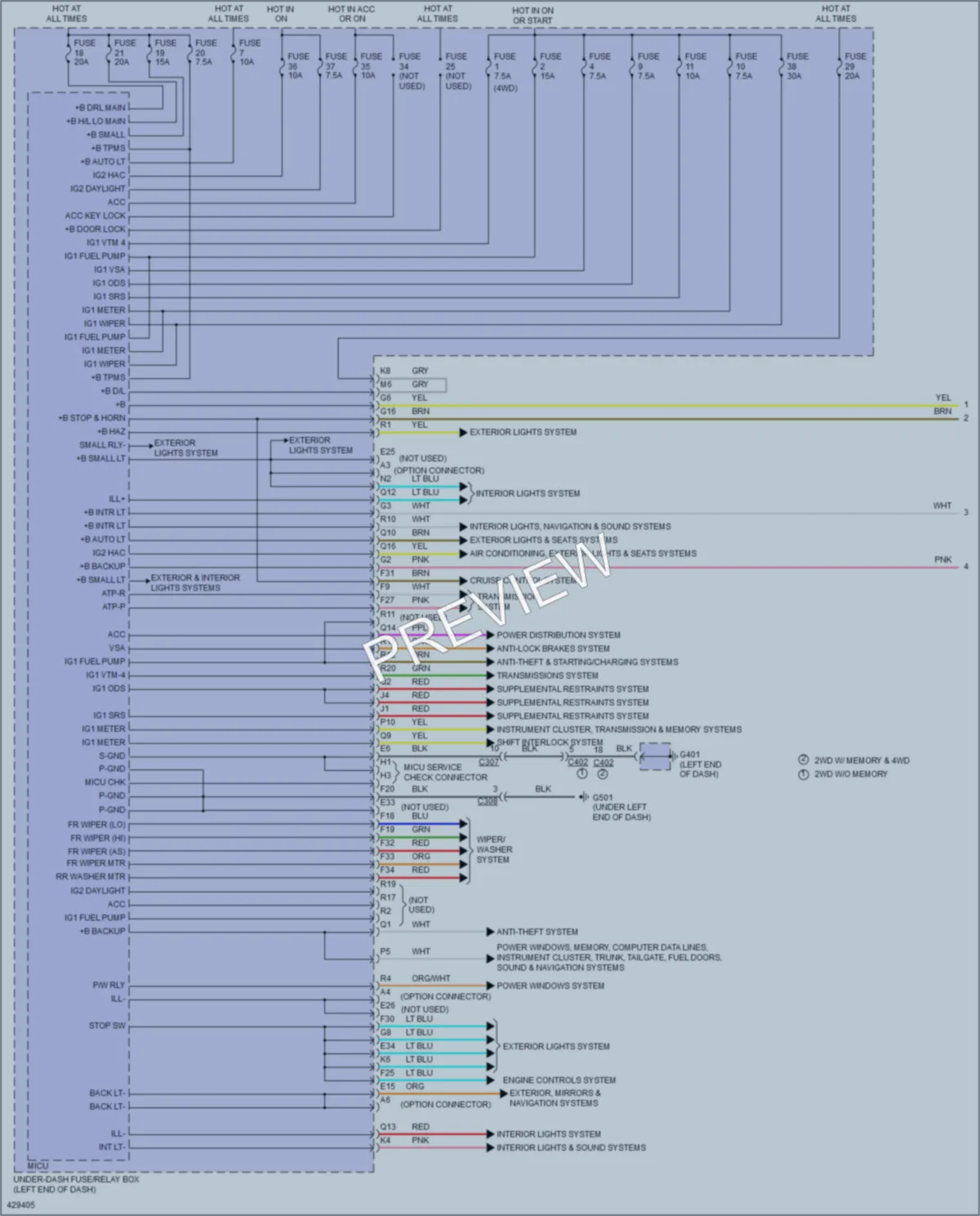 2015 Honda Pilot Body Control Modules wiring diagram preview