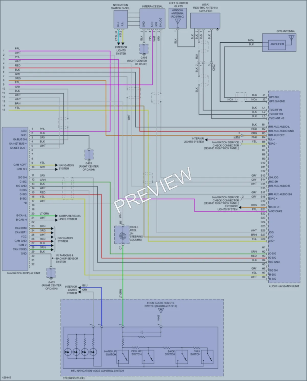 2015 Honda Pilot Radio wiring diagram preview