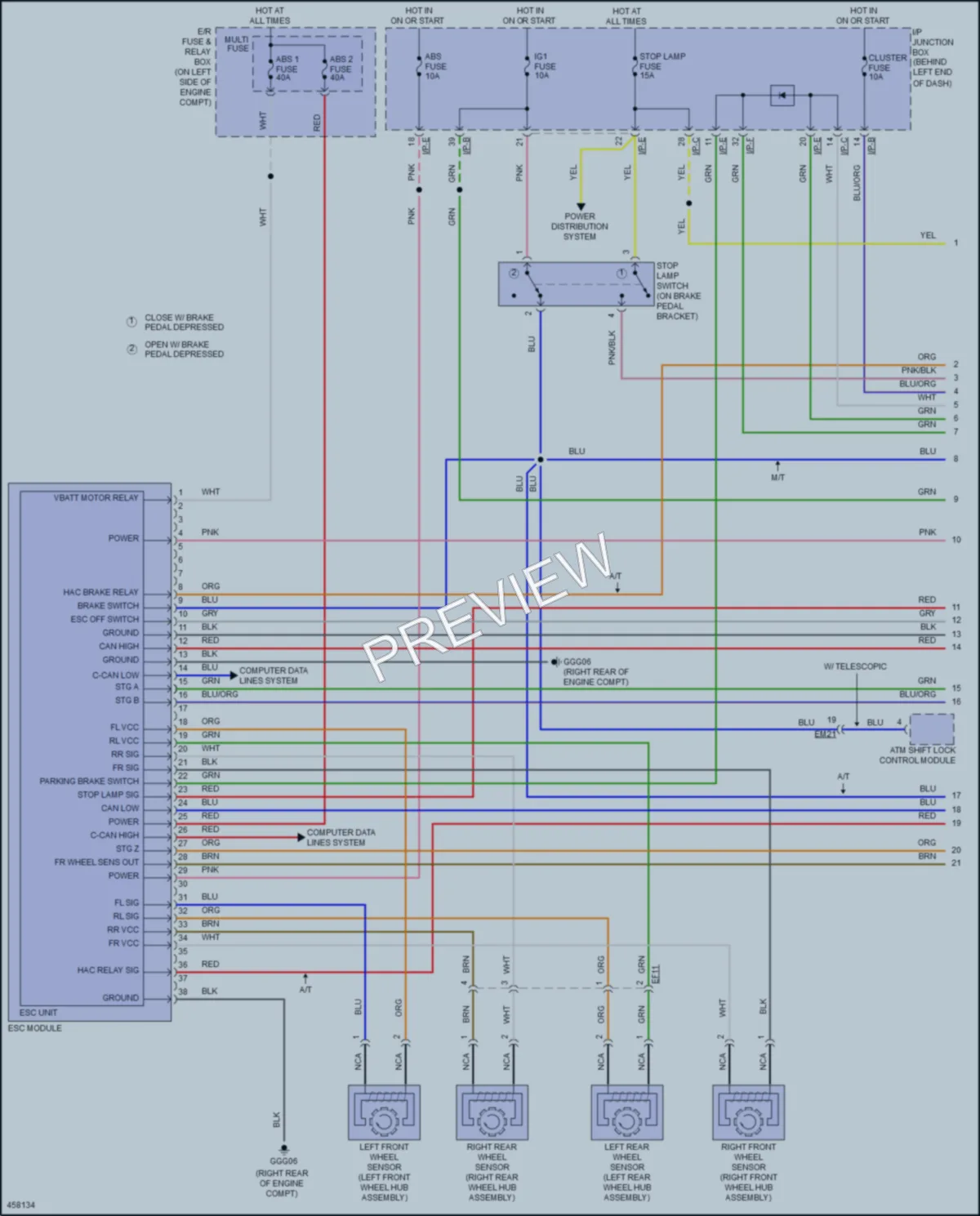 2015 Hyundai Accent Anti Lock Brakes wiring diagram preview