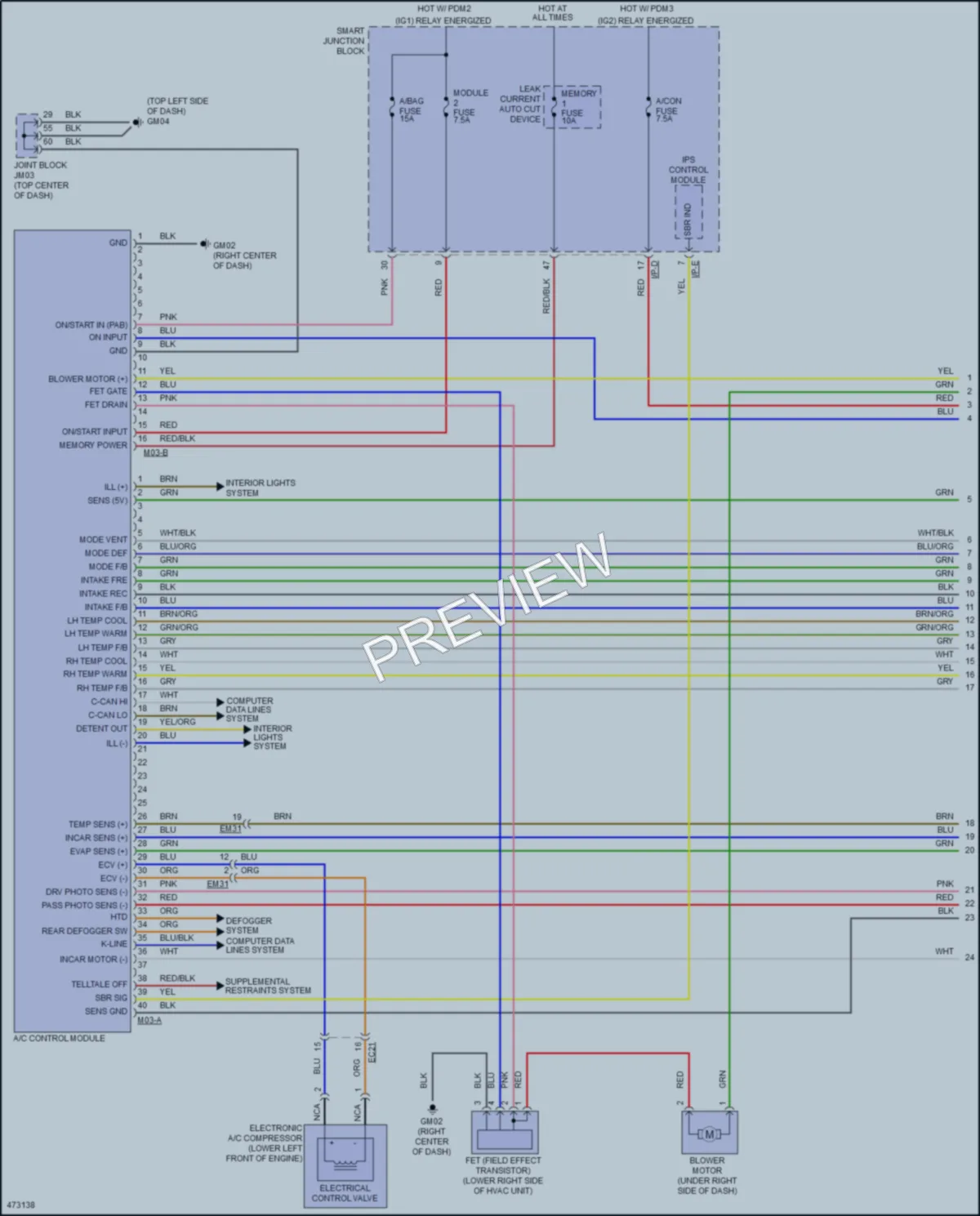 2015 Hyundai Azera Air Conditioning wiring diagram preview