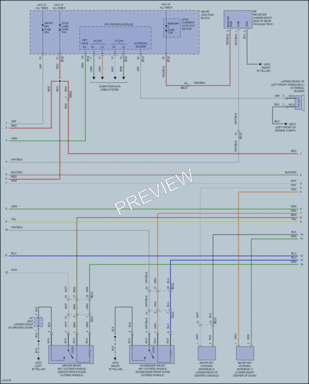 2015 Hyundai Azera Anti Theft wiring diagram preview