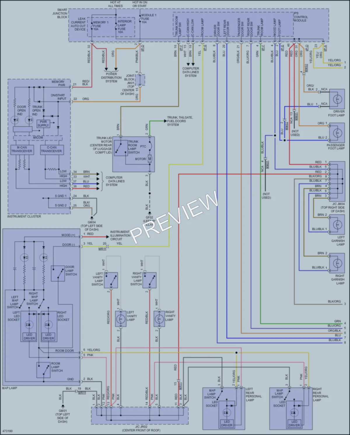 2015 Hyundai Azera Interior Lights wiring diagram preview