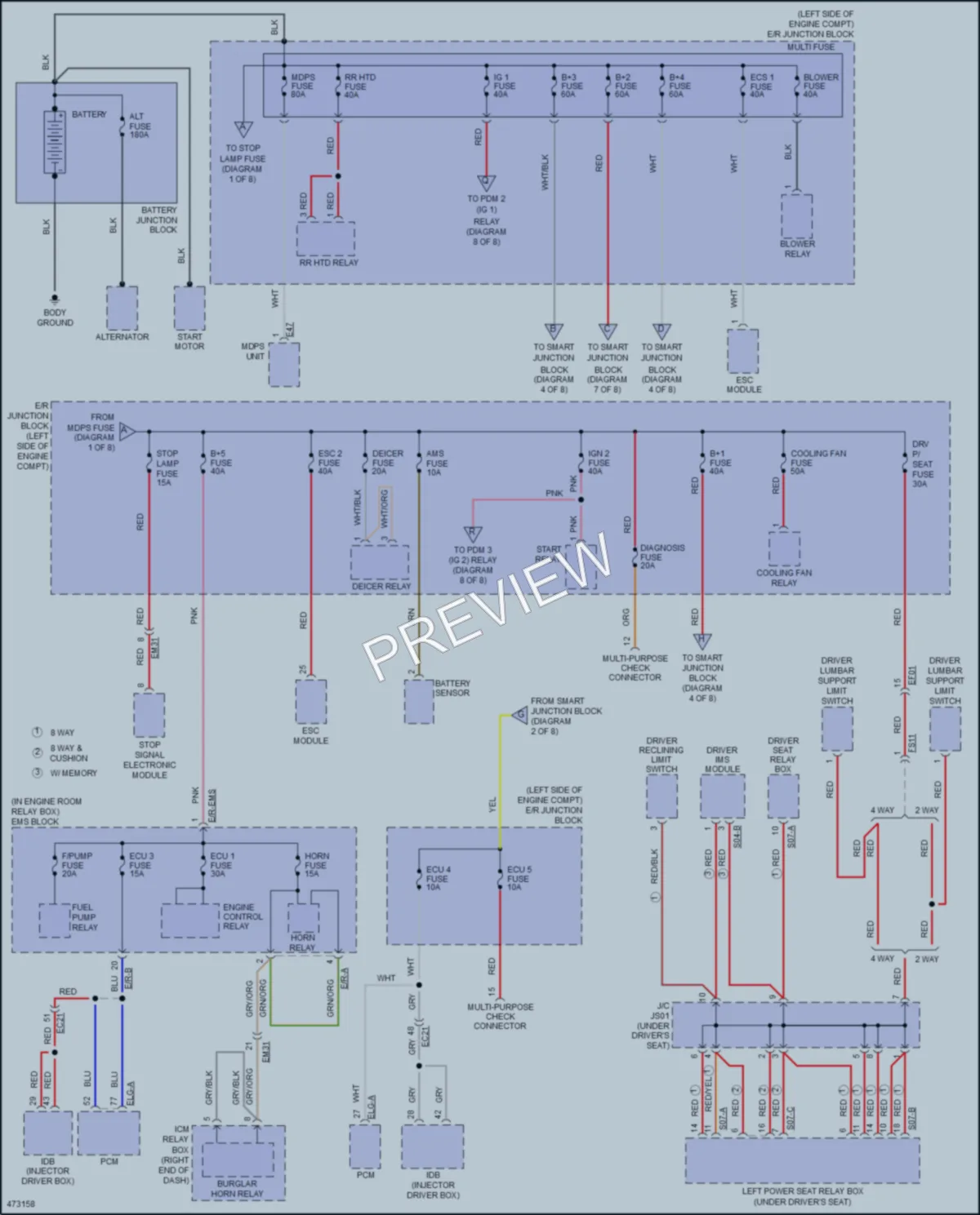 2015 Hyundai Azera Power Distribution wiring diagram preview