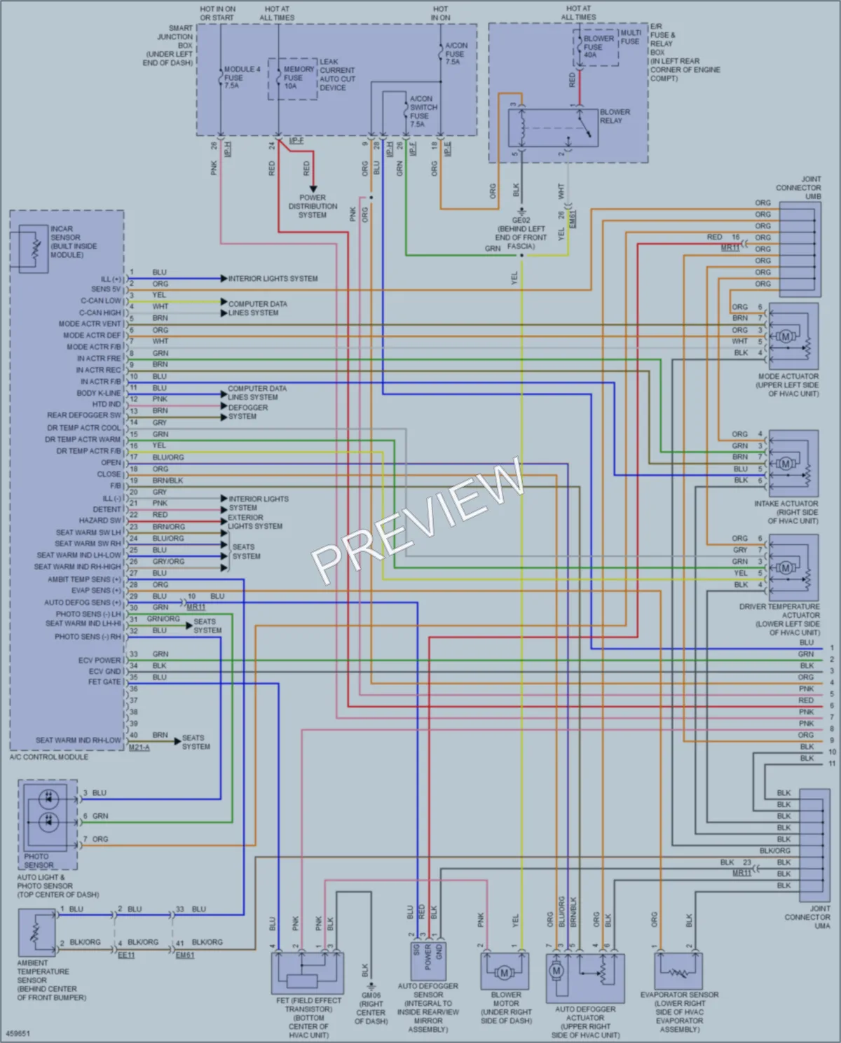 2015 Hyundai Elantra Air Conditioning wiring diagram preview