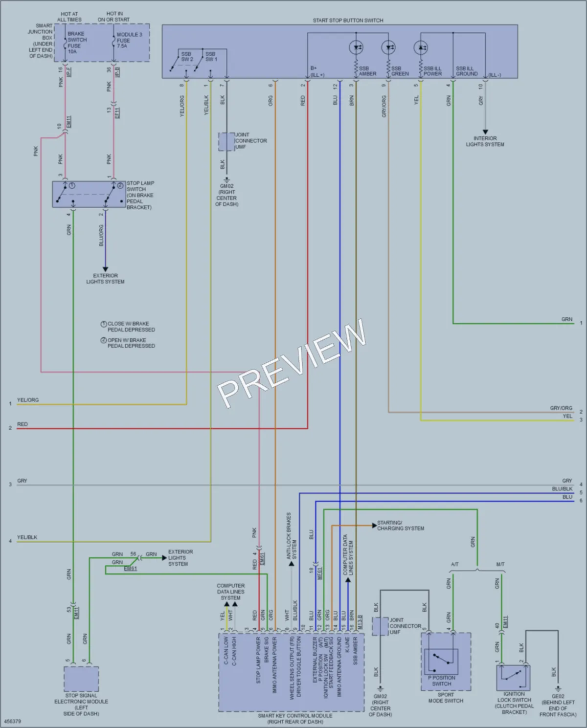 2015 Hyundai Elantra Anti Theft wiring diagram preview