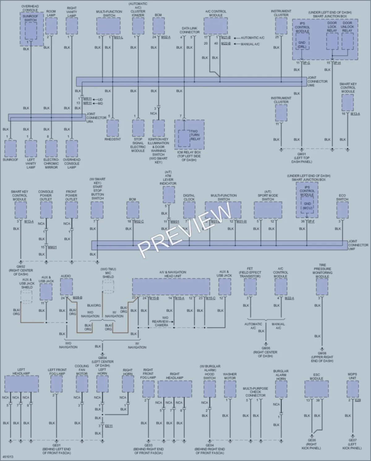2015 Hyundai Elantra Ground Distribution wiring diagram preview