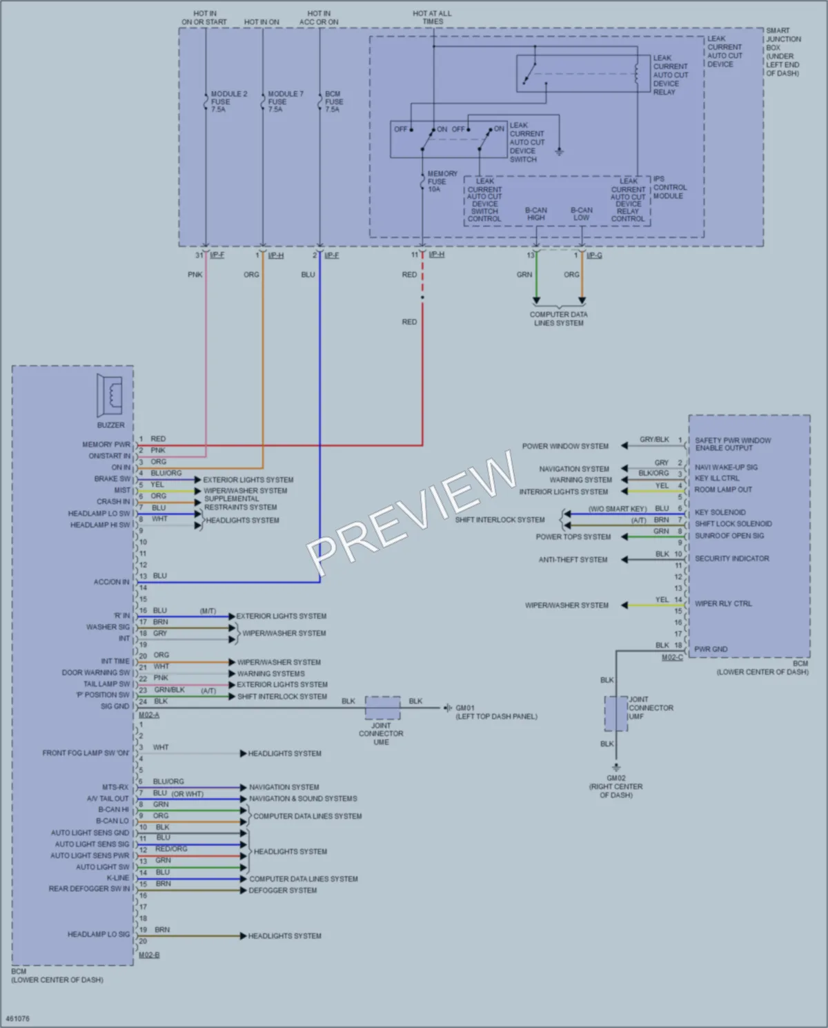 2015 Hyundai ElantraGT Body Control Modules wiring diagram preview
