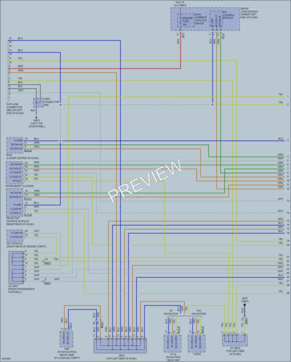 2015 Hyundai ElantraGT Computer Data Lines wiring diagram preview