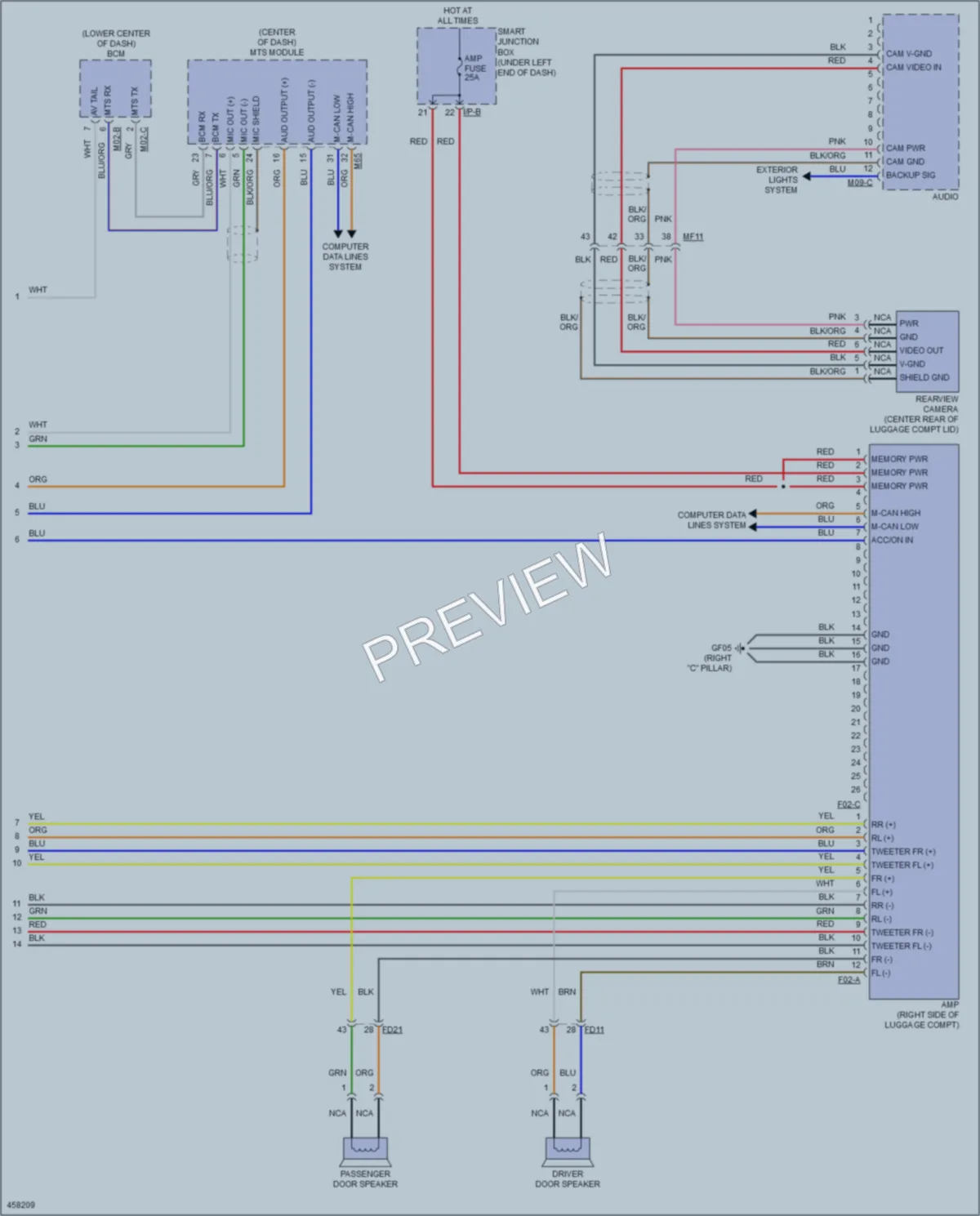 2015 Hyundai ElantraGT Radio wiring diagram preview