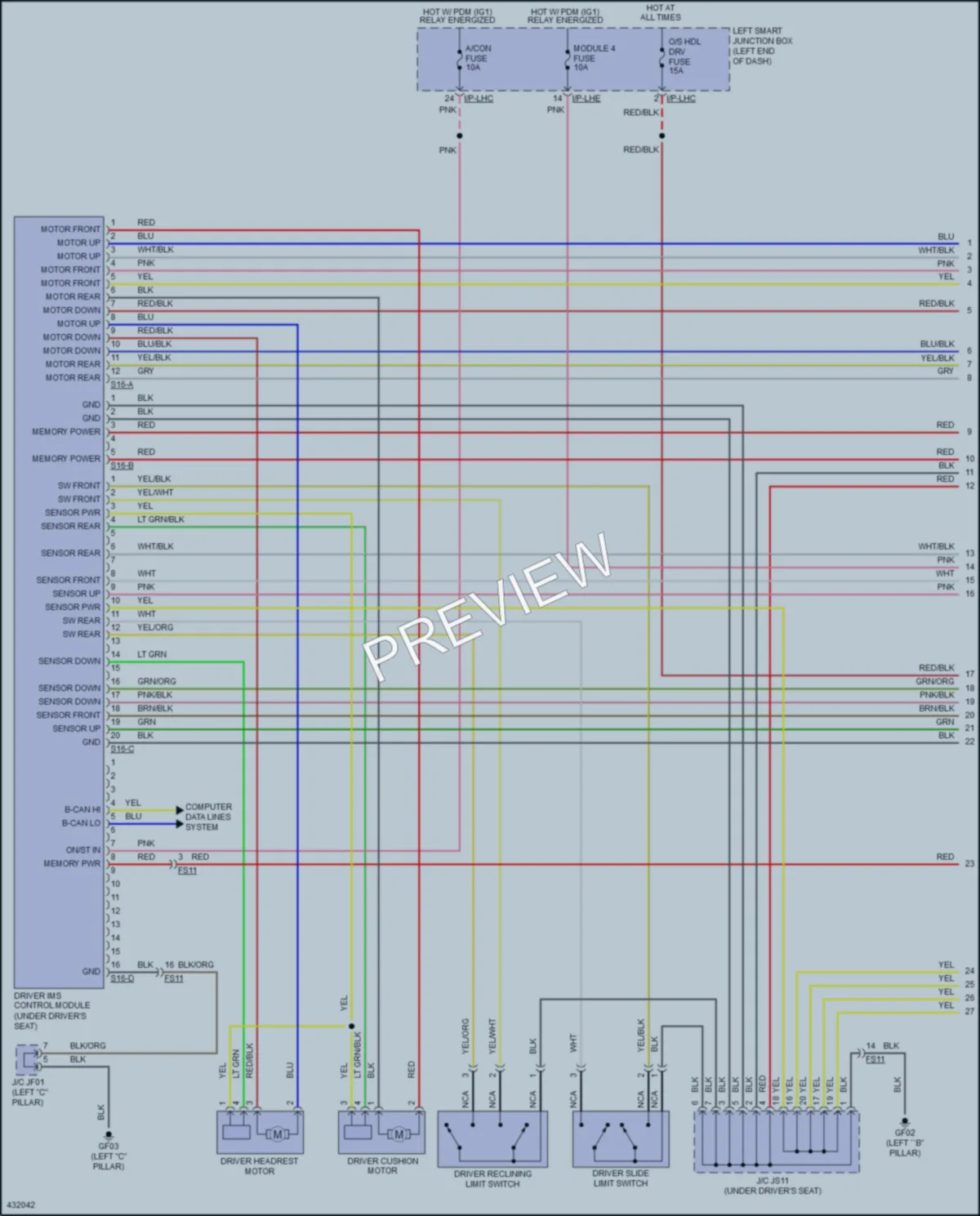 2015 Hyundai Equus Memory Systems wiring diagram preview