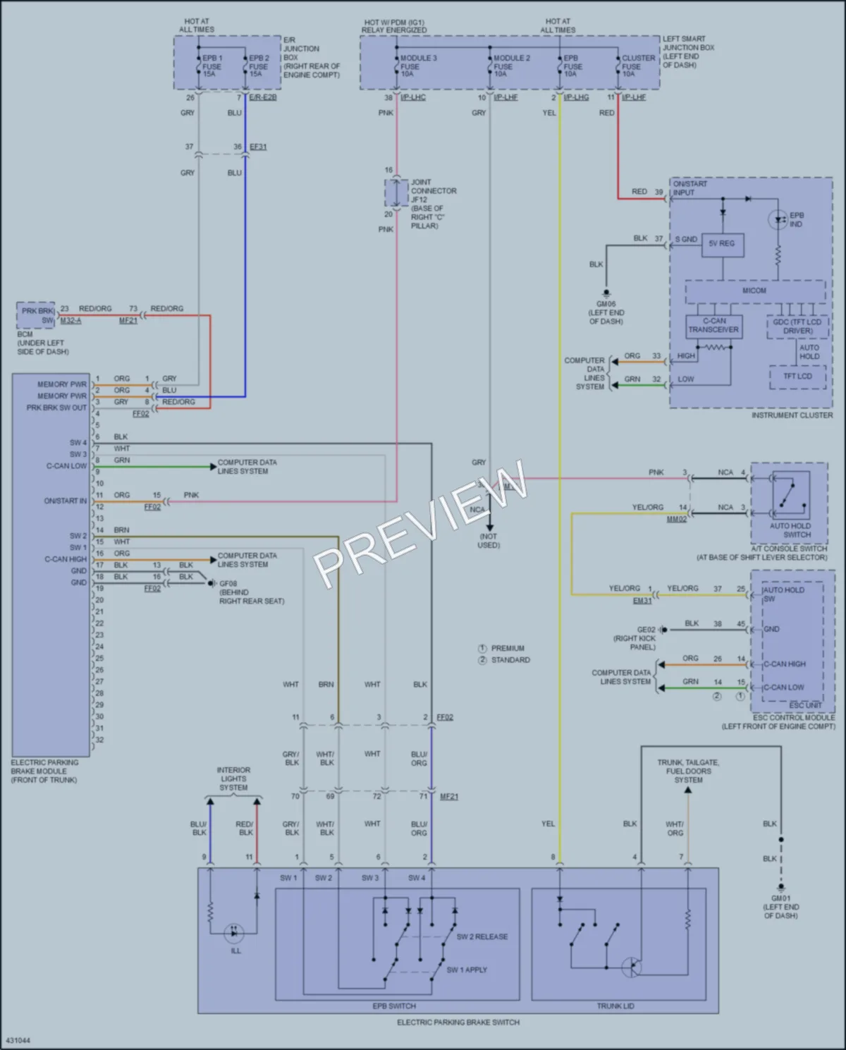 2015 Hyundai Equus Shift Interlock wiring diagram preview