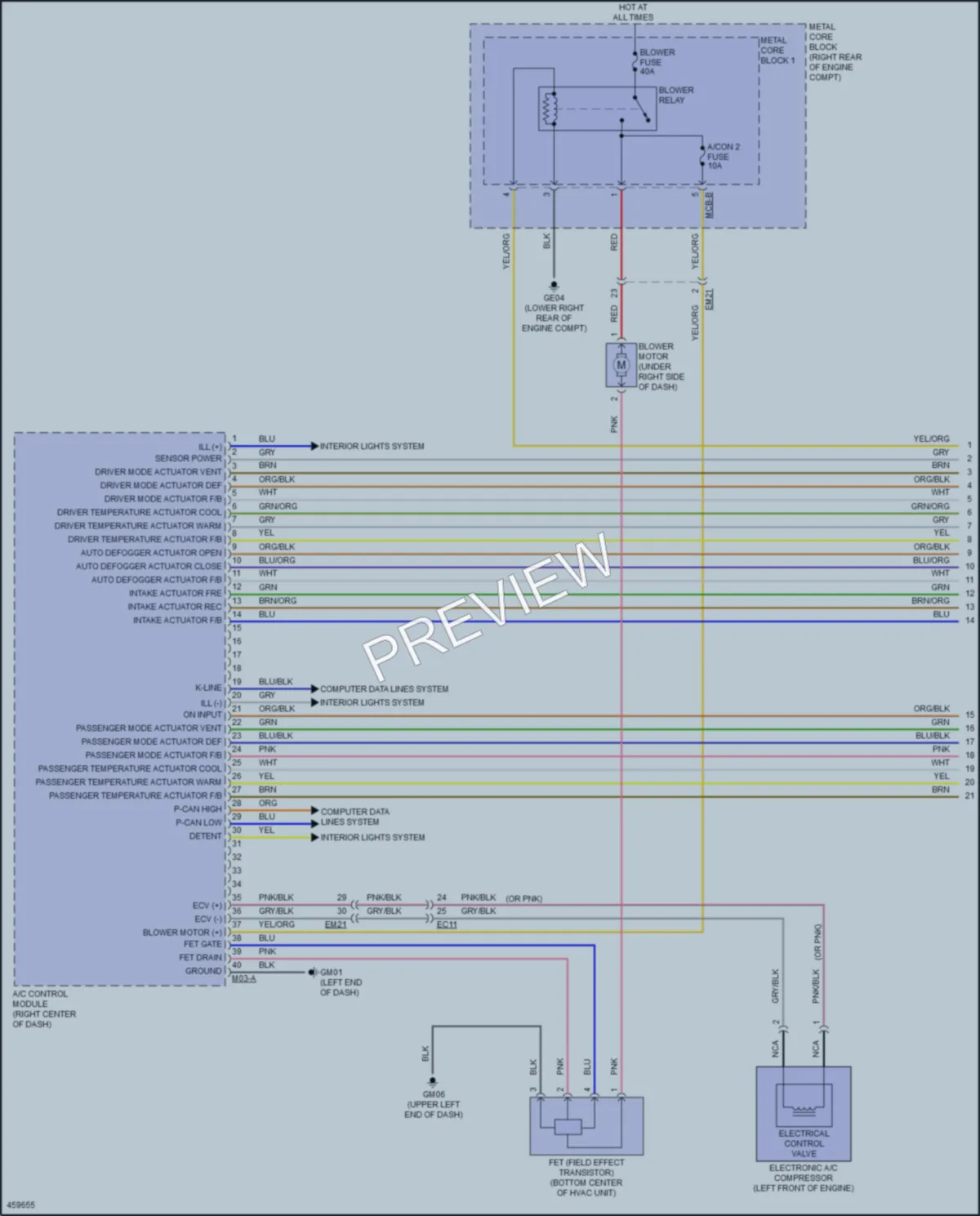 2015 Hyundai Genesis Air Conditioning wiring diagram preview