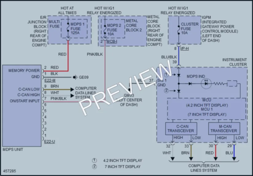 2015 Hyundai Genesis Electronic Power Steering wiring diagram preview