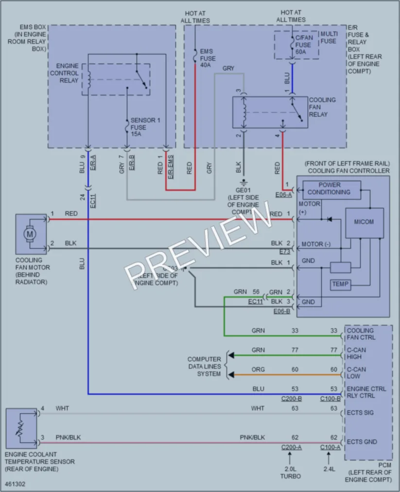 2015 Hyundai SantaFeSport Cooling Fan wiring diagram preview