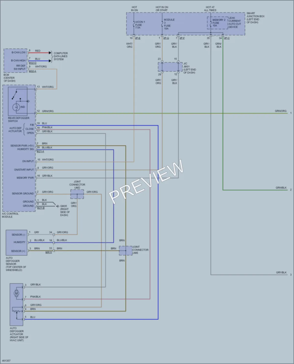 2015 Hyundai SantaFeSport Defoggers wiring diagram preview