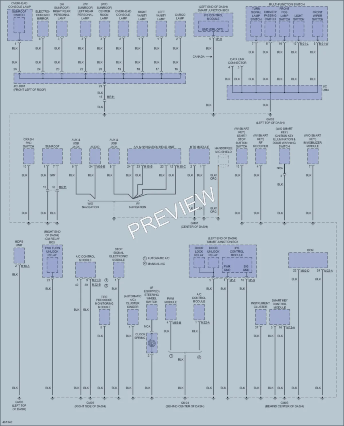 2015 Hyundai SantaFeSport Ground Distribution wiring diagram preview